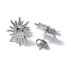 Non-Tarnish 304 Stainless Steel Sun Stud Earrings for Women EJEW-F300-10P-2