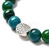 Synthetic Chrysocolla & Non-magnetic Hematite Stretch Bracelets Set for Men Women Gift BJEW-JB06727-8