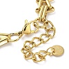 304 Stainless Steel Triangle Link Chain Bracelets for Women BJEW-G712-10G-3