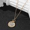 Brass Twelve Constellations Tarot Pendant Necklaces NJEW-Q006-01J-G-5