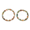 2Pcs 2 Styles  Natural Peacock Agate Beaded Stretch Bracelets for Couple BJEW-JB13416-01-2