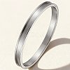 304 Stainless Steel Grooved Cuff Bangles WG866B9-01-1