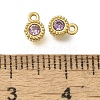 304 Stainless Steel Micro Pave Cubic Zirconia Charms STAS-U027-02G-09-3