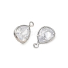 Brass Pave Clear Cubic Zirconia Charms CU-CBAD360-01P-02-2