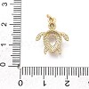 Rack Plating Brass with Cubic Zirconia Pendants KK-Q017-01B-G-3