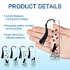 GLOBLELAND 4 Sets Acrylic Bookmark Pendants for Teachers' Day DIY-GL0004-26D-4