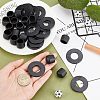 CHGCRAFT 20Pcs Flat Round ABS Plastic Washers FIND-CA00004-79-3