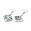 Abalone Shell/Paua Shell Dangle Earrings EJEW-F147-A12-5