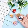 4Pcs 4 Colors PVC Cartoon Lucky Cat Doll Charms Ceiling Fan Pull Chain Extenders AJEW-DC00003-3