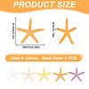 GOMAKERER 20Pcs 5 Colors PVC Starfish Display Decorations DJEW-GO0001-04-2