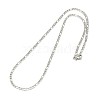 304 Stainless Steel Figaro Chain Necklace Making STAS-A028-N022-2