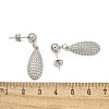 304 Stainless Steel Teardrop Dangle Stud Earrings for Women EJEW-A119-16P-5