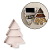 Christmas Tree Shaped Plastic Snack Dried Tray Box DJEW-Q003-01C-1