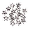 Antique Silver Tone Star Tibetan Style Spacer Beads X-AA121-3