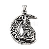 Retro 304 Stainless Steel Big Pendants STAS-I205-34AS-1