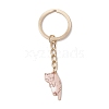 2Pcs Cat Shaped Alloy Enamel Keychains KEYC-JKC01065-4