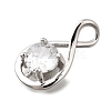 925 Sterling Silver Pave Cubic Zirconia Pendants STER-V001-03P-04-2