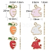 60Pcs 6 Styles Alloy Enamel Pendants ENAM-CJ0003-19-2