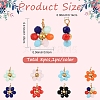 8Pcs 8 Colors Glass with 304 Stainless Steel Pendants GLAA-YW0005-76-2