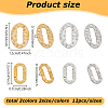 48Pcs 4 Styles Hammered 201 Stainless Steel Linking Rings STAS-GL0001-04-2