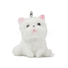 Animal Theme Flocky Opaque Resin Pendants RESI-H042-01P-05-1