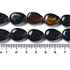 Natural Blue Tiger Eye(Dyed & Heated) Beads Strands G-P528-L20-01-5