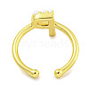 Rack Plating Brass Open Cuff Rings for Women RJEW-F162-01G-P-3