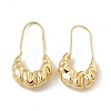 Brass Croissant Hoop Earrings for Women KK-K271-07G-1