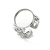 304 Stainless Steel Cuff Ring Components SA-CBA37BC-17E-P-1