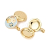 Brass Enamel Locket Pendants KK-G543-01G-02-2