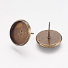 Brass Ear Studs Settings IFIN-Q005-AB-NR-2