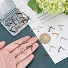 Unicraftale 40Pcs 4 Color PVD Vacuum Plating 304 Stainless Steel Stud Earring Findings STAS-UN0023-91-2