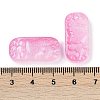 Spray Painted Transparent Glass Connector Charms X1-GLAA-H035-06I-3