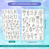 4 Sheets 11.6x8.2 Inch Stick and Stitch Embroidery Patterns DIY-WH0455-006-2