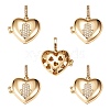 Brass Micro Pave Clear Cubic Zirconia Diffuser Locket Pendants ZIRC-SZ0003-57-1