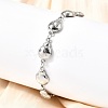 304 Stainless Steel Ladybug Link Bracelets for Women BJEW-K226-15A-P-1