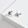 Anti-Tarnish Rhodium Plated 925 Sterling Silver Stud Earrings EJEW-BB70396-5