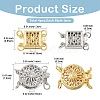 4Pcs 4Styles Brass Hollow Box Clasps KK-YW0004-49-3