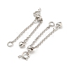 Rhodium Plated 925 Sterling Silver Chain Extender STER-C005-05P-2