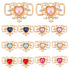 14Pcs 7 Colors Alloy Rhinestone Shoelace Charms FIND-GO0001-51-1
