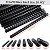 160Pcs 8 Styles Plastic Binding Combs FIND-PH0025-11-2