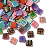 Rainbow Iridescent Printed Opaque Acrylic Beads OACR-D316-01C-02-1