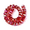Electroplate Transparent Glass Beads Strands EGLA-N022-04A-D12-2