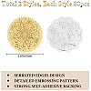 CRASPIRE 40 Sheets 2 Styles Self Adhesive Gold & Silver Foil Embossed Stickers DIY-CP0010-47-2