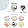 20Pcs UV Plating Acrylic Printed Beads TACR-SC0001-46A-2