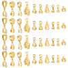   60Pcs 10 Styles Brass Ice Pick Pinch Bails for Pendant Making KK-PH0009-95-1