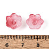 Transparent Two Tone Spray Painted Glass Bead Caps A-GLAA-Q089-002B-006-3