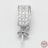 Anti-Tarnish Rhodium Plated 925 Sterling Silver Pendant Bails STER-D029-10P-3