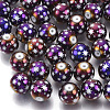 Christmas Electroplate Glass Beads LS-X-EGLA-R113-07G-1