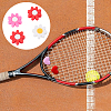 8Pcs 4 Colors Flower Silicone Tennis Racquet Dampener AJEW-CN0005-02-6